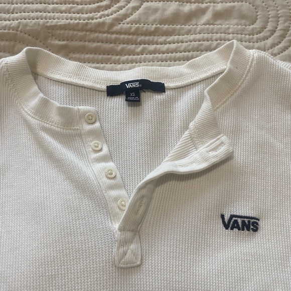 Vans Tops - Vans Off-White Henley Top